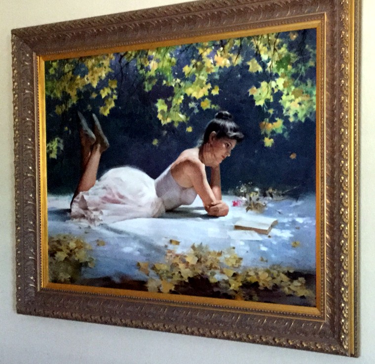 An He - Summer Read - original painting on canvas